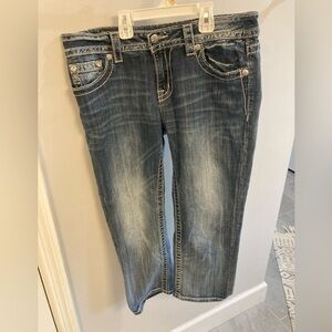 Miss me relaxed cuffed capri denim jeans size 29